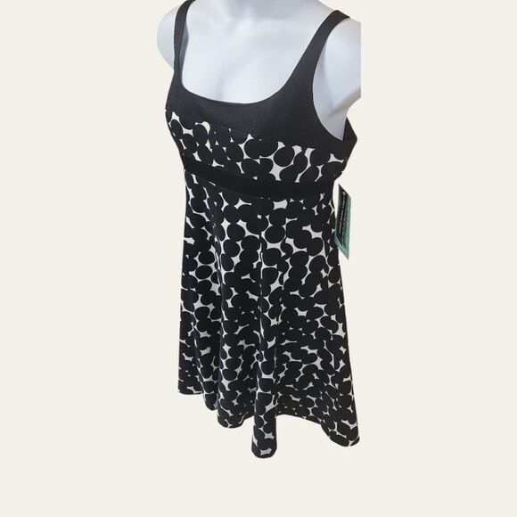 JONES WEAR COLLECTION Special Occasion Black & white dot Midi dress Size 12 - Picture 5 of 16